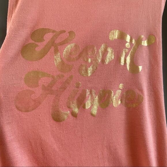 3/$15 Ronnie M “Keep It Hippie” Sleeveless Tee S - Picture 2 of 6